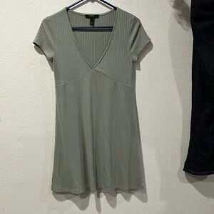 Forever 21 Sage Green Ribbed Dress